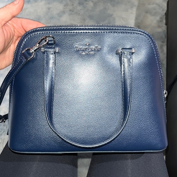 kate spade Handbags - Kate spade small dome satchel dark blue Brand New